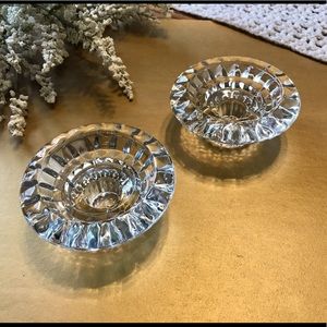 VIntage Firna Indonesia Heavy Glass candleholders